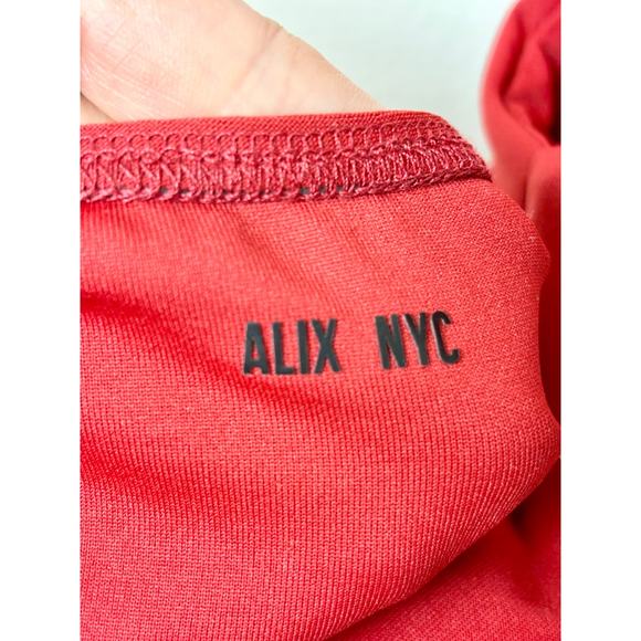 ALIX NYC Bentley Sleeveless Open Back Turtleneck Bodysuit Red Women's Size XS - Picture 3 of 4